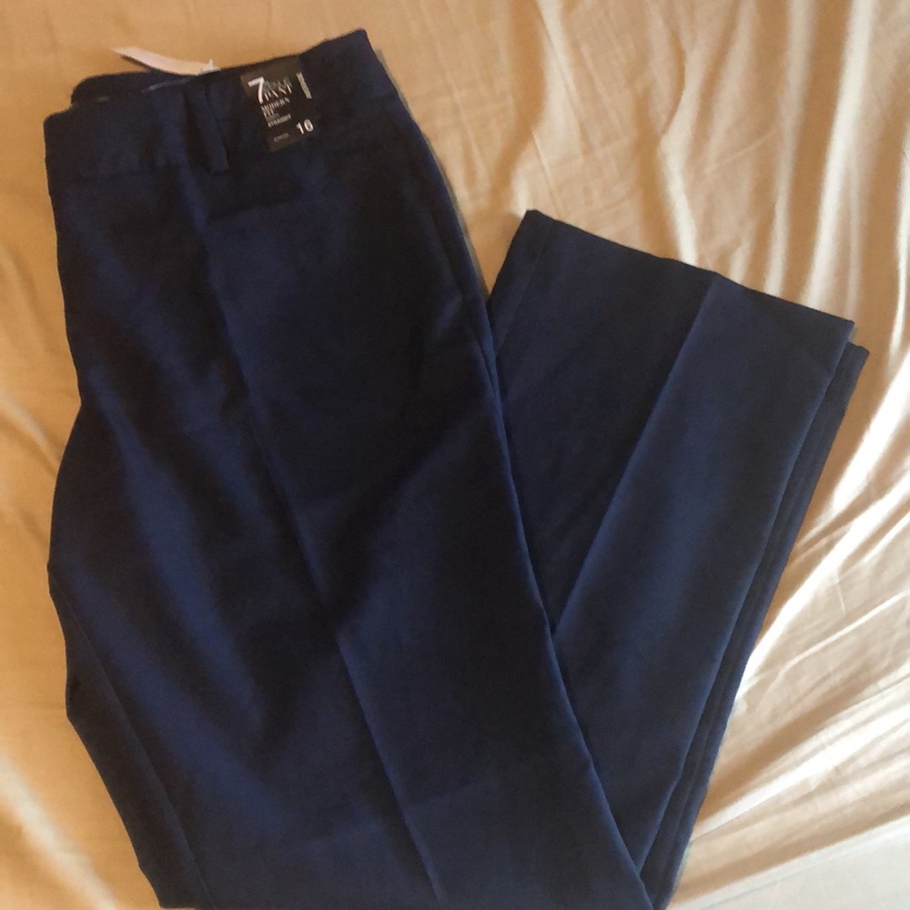Navy Straight Leg Pants